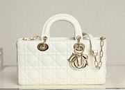 Dior Lady D-Joy Cannage Lambskin Bag White 26cm - 6