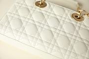 Dior Lady D-Joy Cannage Lambskin Bag White 26cm - 4