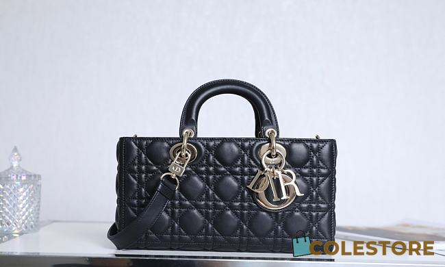 Colestore Dior Lady D-Joy Cannage Lambskin Bag Black 26cm - 1