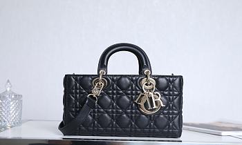 Colestore Dior Lady D-Joy Cannage Lambskin Bag Black 26cm