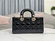 	 Dior D Joy Patent Cannage Calfskin Black Size 26x13.5x5.5cm - 4