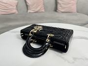 	 Dior D Joy Patent Cannage Calfskin Black Size 26x13.5x5.5cm - 5