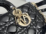 	 Dior D Joy Patent Cannage Calfskin Black Size 26x13.5x5.5cm - 6