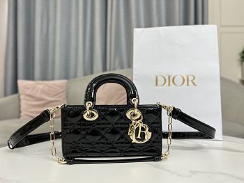 	 Dior Mini D Joy Patent Cannage Calfskin Black Size 22.5 x 12.5 x 5.5 cm