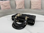 	 Dior Mini D Joy Patent Cannage Calfskin Black Size 22.5 x 12.5 x 5.5 cm - 5