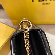 Fendi I Kan Black Leather Bag Size 25x17x10cm - 6