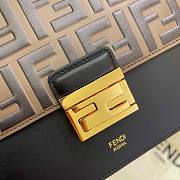 Fendi I Kan Black Leather Bag Size 25x17x10cm - 2