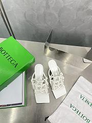  Bottega Veneta Reflection Woven Metallic Leather Heel White Size 34-42cm - 1