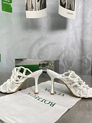  Bottega Veneta Reflection Woven Metallic Leather Heel White Size 34-42cm - 5