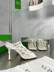  Bottega Veneta Reflection Woven Metallic Leather Heel White Size 34-42cm - 6