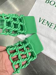 	 Bottega Veneta Reflection Woven Metallic Leather Heels Green Size 34-42cm - 2