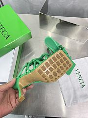 	 Bottega Veneta Reflection Woven Metallic Leather Heels Green Size 34-42cm - 4