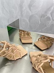 	 Bottega Veneta Reflection Woven Metallic Leather Heels Beigh Size 34-42cm - 3
