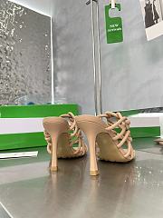 	 Bottega Veneta Reflection Woven Metallic Leather Heels Beigh Size 34-42cm - 5