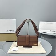 Jacquemus Women's Brown Le Bambino Long Ficiu Brown Shoulder Bag Size 26x14cm - 1