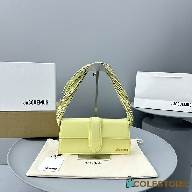 Jacquemus Women's Light Yellow Le Bambino Long Ficiu Shoulder Bag Size 26x14cmv - 1