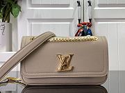 	 Louis Vuitton Twist Lock Me Chain Bag East West Beige Size 23.5x14x6cm - 1