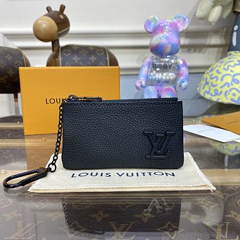 Louis Vuitton Aerogram Pocket Organizer Black Size 12x7x1.5cm  