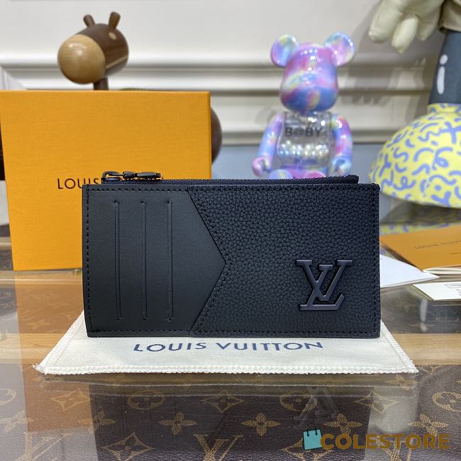 	 Louis Vuitton Aerogram Pocket Organizer Black 8 x 14.5 x 1cm  - 1