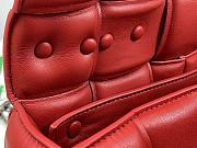 	 Bottega Veneta Padded Handbag Red Patent Leather Size 27x10x18cm - 6