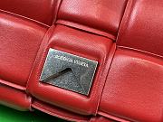	 Bottega Veneta Padded Handbag Red Patent Leather Size 27x10x18cm - 2
