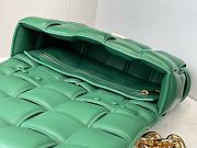 	 Bottega Veneta Padded Handbag Green Patent Leather Size 27x10x18cm - 6