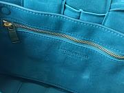 	 Bottega Veneta Padded Handbag Blue Velvet Size 27x10x18cm - 6