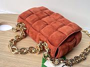 Bottega Veneta Padded Handbag Orange Velvet Size 27x10x18cm - 4