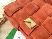 Bottega Veneta Padded Handbag Orange Velvet Size 27x10x18cm - 6