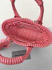 Colestore Balenciaga Women Bistro Basket Tote Bag Pink Mini Size 17x10x25cm - 5
