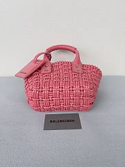 Colestore Balenciaga Women Bistro Basket Tote Bag Pink Mini Size 17x10x25cm - 3