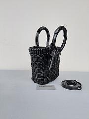 	 Colestore Balenciaga Women Bistro Basket Tote Bag Black Mini Size 17x10x25cm - 5