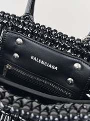 	 Colestore Balenciaga Women Bistro Basket Tote Bag Black Mini Size 17x10x25cm - 2