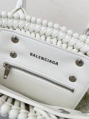 Colestore 	 Balenciaga Women Bistro Basket Tote Bag White Mini Size 17x10x25cm - 6