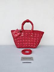 Colestore 	 Balenciaga Women Bistro Basket Tote Bag Red Size 23*29*38 - 1