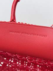 Colestore 	 Balenciaga Women Bistro Basket Tote Bag Red Size 23*29*38 - 4