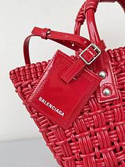 Colestore 	 Balenciaga Women Bistro Basket Tote Bag Red Size 23*29*38 - 5
