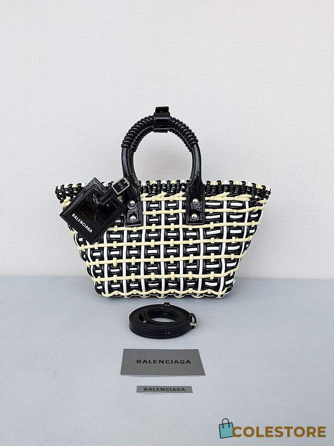 	Colestore  Balenciaga Women Bistro Basket Tote Bag Red Size 23x29x38cm - 1