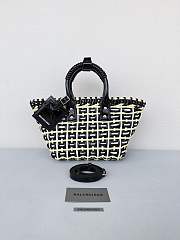 	Colestore  Balenciaga Women Bistro Basket Tote Bag Red Size 23x29x38cm - 1