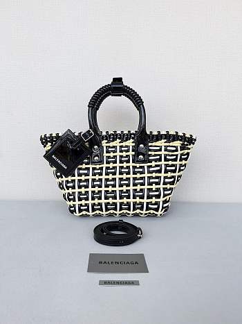 	Colestore  Balenciaga Women Bistro Basket Tote Bag Red Size 23x29x38cm