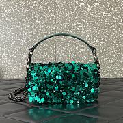 VALENTINO GARAVANI Loco Small 3D Sequins Shoulder Bag Size 19x10.5x5cm - 4