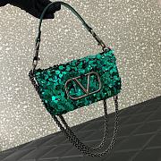 VALENTINO GARAVANI Loco Small 3D Sequins Shoulder Bag Size 19x10.5x5cm - 5