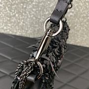 VALENTINO GARAVANI Loco Small 3D Sequins Shoulder Bag Black Size 19x10.5x5cm - 3