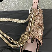 	 VALENTINO GARAVANI Loco Small 3D Sequins Shoulder Bag 19x10.5x5cm - 2