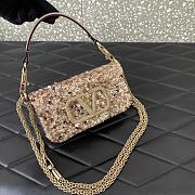 	 VALENTINO GARAVANI Loco Small 3D Sequins Shoulder Bag 19x10.5x5cm - 4