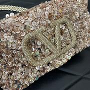 	 VALENTINO GARAVANI Loco Small 3D Sequins Shoulder Bag 19x10.5x5cm - 5