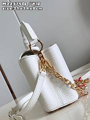 Louis Vuitton Capucines Mini White M22375 Size 21x14x8cm - 4