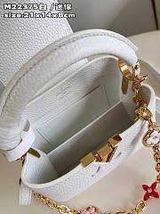 Louis Vuitton Capucines Mini White M22375 Size 21x14x8cm - 5