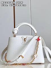  Louis Vuitton Capucines White M22375 Size  27x18x9cm - 1