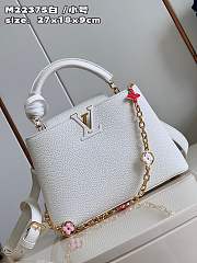  Louis Vuitton Capucines White M22375 Size  27x18x9cm - 6